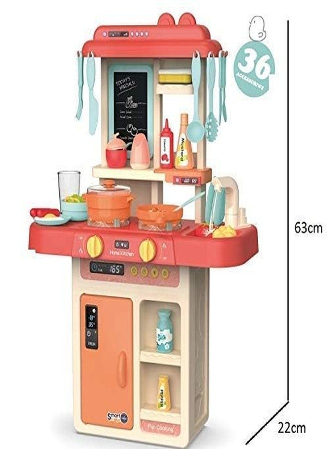 Mahi Enterprise Realistic Kitchen Playset for Girls - Pretend Cooking Set with Sink, Music and Water Tap Function - Image 3